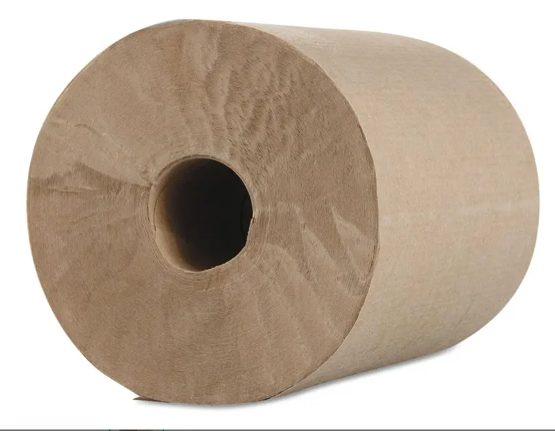 kraft hand paper towel roll  hardwound roll towel 600ft  100% recycled paper 1ply