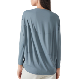 Camiseta ecuestre de manga larga ecuestre de nailon Spandex Pro-Skin, camiseta de equitación de secado rápido para mujer, camiseta de entrenamiento ecuestre - Product Image 2