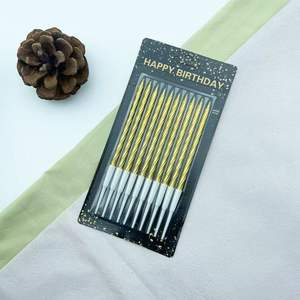 شمعة حلزونية ملونة يدوية الصنع بقضيب طويل، زينة كعكة منحنية قوس قزح، مستلزمات تزيين لأعياد الميلاد وعيد الكريسماس، زخارف شمعية في علبة - Product Image 1