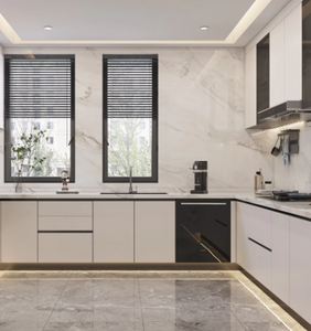 <span class=keywords><strong>Mobili</strong></span> da <span class=keywords><strong>Cucina</strong></span> Moderni su Misura, Unità a L in Melamina con Lavello - Product Image 5