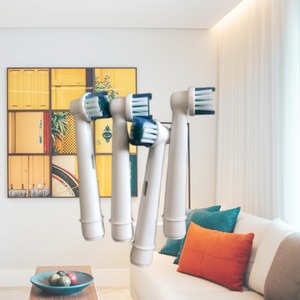 หัวแปรงสีฟันแบบเปลี่ยนได้ประสิทธิภาพสูง แพ็ค 4 ชิ้น ราคาโรงงาน อุปกรณ์เปลี่ยนหัวแปรงสีฟัน - Product Image 6