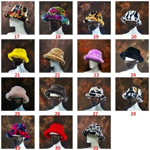 <span class=keywords><strong>DS116</strong></span> Mujeres Invierno Cálido Felpa Leopardo Sombreros Pescador Gorra Ala Ancha Fuzzy Fluffy Furry Bucket Hat Invierno Faux Fur Bucket Hat - Product Image 3