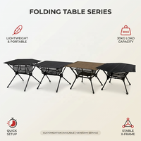 Mesa Plegable Moderna de Aleación de Aluminio Ligera para Camping y Picnic - Muebles Portátiles para Exteriores, Playa y Tiendas de Campaña