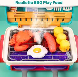 Ensemble <span class=keywords><strong>de</strong></span> <span class=keywords><strong>jeu</strong></span> <span class=keywords><strong>de</strong></span> <span class=keywords><strong>cuisine</strong></span> barbecue pour enfants avec aliments décolorés, barbecue jouet avec son et fumée - Product Image 5