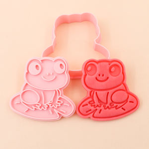 Moule à biscuits en plastique 3D de la série Frog, écologique, <span class=keywords><strong>emporte</strong></span>-pièces à biscuits en 2 pièces - Product Image 4