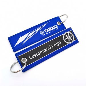 Llavero de Tela Bordado Personalizado de Doble Cara con Etiqueta Personalizada de Alta Calidad X926, con Texto o Logotipo - Product Image 2