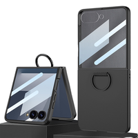 Étui de protection pour téléphone en PC rigide mat avec support d'anneau et protection d'écran pour Samsung Z Flip 8, étuis antichoc