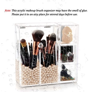 China Yageli Factory Wholesale Transparent Acrylic <b>Makeup</b> Brush Holder <b>Box</b> Display Rack with Custom Logo for Home/Office Use - Product Image 6