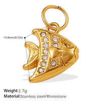 Pendentifs Breloques Haut de Gamme en Acier Inoxydable Électroplaqué, Style Océanique Transfrontalier, Coquillage et Pierre Naturelle, Tendance et Personnalisés