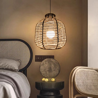 Vente en gros d'abat-jour en corde de papier tissée à la main, écologique, de style industriel japonais moderne, de haute qualité, pour la décoration de la maison