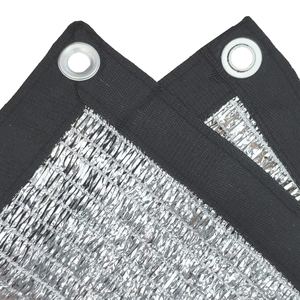Batawa BW-LS70 Silver Rectangle Woven HDPE <b>Light</b> Diffusing Shade Cloth <b>Netting</b> for Summer Outdoor Use - Product Image 3
