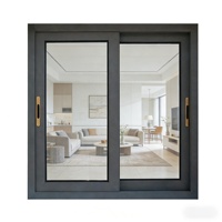 Maßgefertigte Moderne Doppelverglaste Hurrikan-Beständige Aluminium-Schiebefenster Thermisch Getrennte Glasschiebefenster