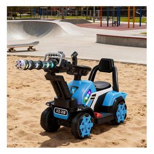 Colorful Lights and Music Children's Electric Ride-on Excavator Toy <b>Car</b> with <b>Push</b> Handle Scooter - Product Image 2