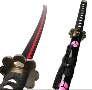 Seguridad personalizada <span class=keywords><strong>Cosplay</strong></span> Ninja armas Roronoa <span class=keywords><strong>Zoro</strong></span> Anime Katana juguetes espadas para niños hechos de madera bambú para <span class=keywords><strong>Cosplay</strong></span> - Product Image 2