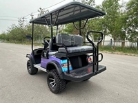 Nouvelle voiturette de golf électrique 4 places avec châssis métallique, peinture à changement de couleur, son surround 3D, tapis antidérapants et technologie Armor