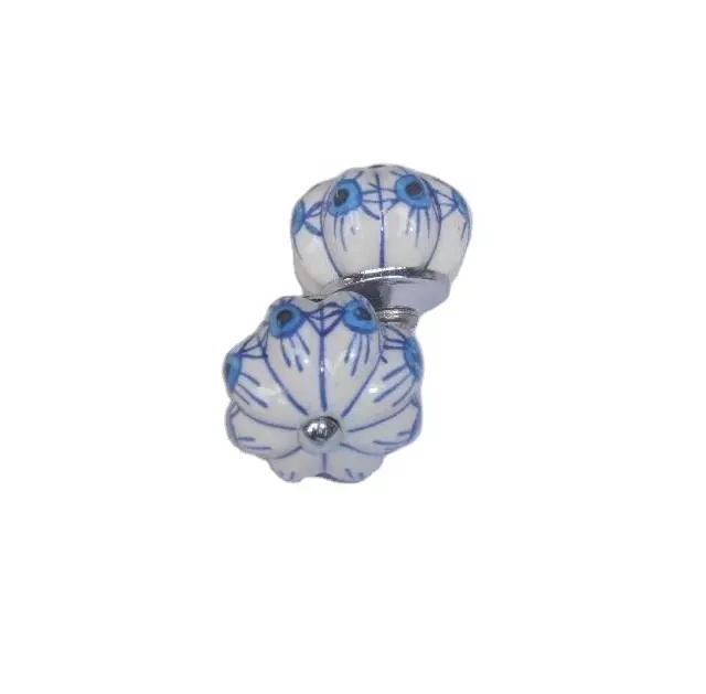 Hand Painted Pumpkin Ceramic Knob Available In Other Colour And Patterns For Drawer Cupboards Glass Doors Dresser Wardrobe