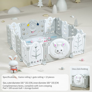 Aire <span class=keywords><strong>de</strong></span> <span class=keywords><strong>jeux</strong></span> pour enfants jouet parc intérieur en plastique clôture pliante cour <span class=keywords><strong>de</strong></span> jeu extérieure clôture <span class=keywords><strong>de</strong></span> sécurité pour bébés et tout-petits - Product Image 3