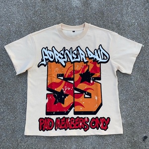 Street Wear Custom Graphic Vintage Sun Faded Acid Washed DTG T Shirt and Shorts Men Two Piece Set - Product Image 5