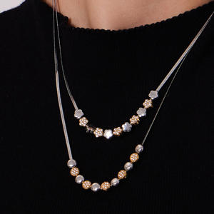 Luxury Stainless Steel Star Zircon Pendant Necklace & Two Tone Bracelet <b>Set</b> Minimalist Jewelry Jewelry <b>Sets</b> For Women - Product Image 1