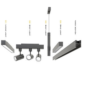 Système de <span class=keywords><strong>rail</strong></span> LED 48v blanc noir <span class=keywords><strong>pour</strong></span> <span class=keywords><strong>plafond</strong></span>, encastré, avec aimant de levage, <span class=keywords><strong>rail</strong></span> lumineux <span class=keywords><strong>pour</strong></span> éclairages magnétiques sur <span class=keywords><strong>rail</strong></span> - Product Image 4