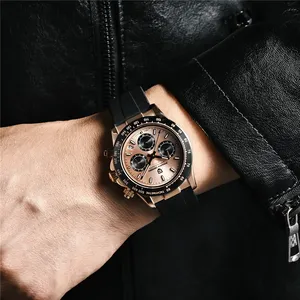 นาฬิกาข้อมือควอตซ์สปอร์ตสำหรับผู้ชาย PAGANI DESIGN รุ่นใหม่ ปี 2025 แบรนด์หรู กระจกแซฟไฟร์ กันน้ำ 100 เมตร โครโนกราฟ Reloj Hombre - Product Image 3