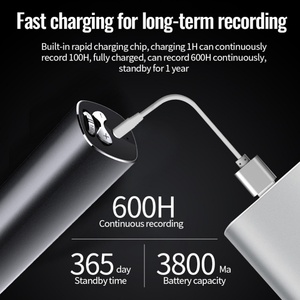 Prix d'usine numérique 500 heures de cryptage de fichiers longue veille enregistreur vocal activé par la voix dispositif d'enregistrement activé par la voix - Product Image 5