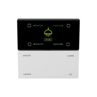 Interrupteur intelligent électrique X3 Pro 2.0 blanc en aluminium (design barre) avec contrôle par application pour usage domestique et hôtelier - Contrôle des rideaux AC