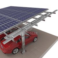 Système de montage de carport solaire KINGSOLAR en alliage d'aluminium léger pour le stationnement sur toit, fabricant certifié CE ISO OEM