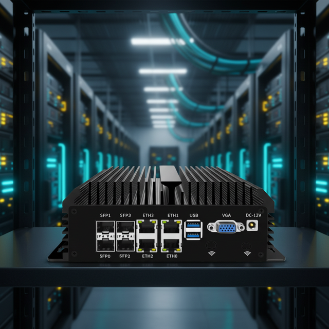4x10G SFP+ 4 2.5GbE Port Multi-WAN Router PC for Data Centers