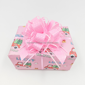 크리스마스 트리 장식 활 리본 점선 얇은 명주 그물 12 색 옵션 선물을위한 리본과 활 결혼식 - Product Image 1