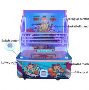 Máquina de Baloncesto Electrónica para Niños, Máquina de Juego Interactiva para Dos Jugadores que Funciona con Monedas - Product Image 4