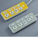 Enchufe múltiple con protección contra sobrecarga y USB para uso en el hogar y la oficina, extensión de toma de corriente.