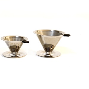 Filtro de Café Reutilizable de Acero Inoxidable 304 de Grado Alimenticio, Portátil, con Gancho <span class=keywords><strong>para</strong></span> Colgar - Product Image 1