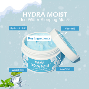 Masque de nuit hydratant et apaisant à l'aloe vera et à la vitamine E West Month 100g, pour minimiser les pores, réparer les taches brunes et raffermir la peau. - Product Image 5