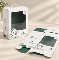 Boîte en papier d'art de 400g avec poignée et fenêtre en PET pour l'électronique grand public, vente en gros haut de gamme