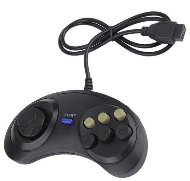 Wired Controller for Sega Mega Drive 6 Button Gamepad for Sega Genesis/MD Classic Retro Gaming Console Controller Pad