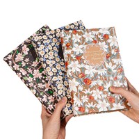 Cuaderno Floral Pequeño y Fresco para Estudiantes, Cuaderno de Dibujo A5 con Tapa Dura, Grueso, con Patrón Estampado en Bronce, Bloc de Notas en Blanco para Bocetos, Regalo