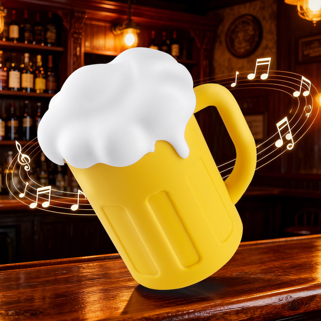 Unique Cartoon Beer Mug Wireless Speaker Good Sound Outdoor Travel Phone Connect BT 5.2 Mini Portable Beer Mug Wireless Speaker