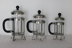 350/600/800/1000ml usage domestique 304 Durable en acier inoxydable bambou classique nouveauté résistant à la chaleur verre Borosilicate presse à café - Product Image 5