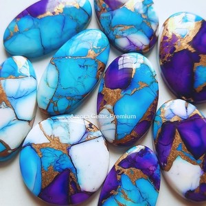 15-20mm lavanda azul turquesa Mohave cabujón piedras preciosas sueltas para la fabricación de joyas hechas a mano y creaciones artesanales únicas - Product Image 1