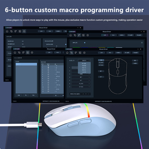 Tri-chế độ không dây RGB Luminous Chuột trọng lượng nhẹ máy tính trò chơi Chuột chơi game Phụ kiện Máy tính Chuột chơi game không dây - Product Image 5