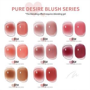 Miss Gooey 10ML Pure Desire Jelly Nail Polish Warna Pink Nude Gel Semi Permanen Manikur UV Gel Nail Art Top Coat Nail Polish - Product Image 2