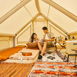 เต็นท์แคมป์ปิ้งสำหรับครอบครัวแบบสองชั้น หนึ่งห้องนอน ผ้าอ๊อกซ์ฟอร์ดกันน้ำ ดีไซน์เป่าลม ระดับกันน้ำ >3000 มม. ใช้งานง่าย - Product Image 2