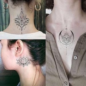 Henna pegatina plantilla tatuaje temporal brillo aerógrafo para fiesta tatuaje plantilla pegatina tatuaje máquina suministro 5-7 días en la piel - Product Image 3