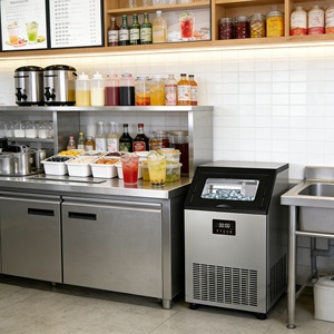 Máquina de Hielo Comercial Automática de Alta Capacidad para Tiendas de Bebidas, 60 kg, Fabricante de Cubitos de Hielo - Product Image 1