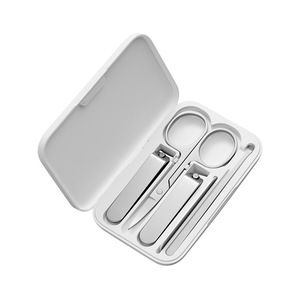 Cortauñas de 5 piezas de acero inoxidable, mini juego portátil para uso doméstico, color blanco - Product Image 1