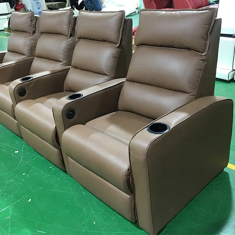 Sıcak satış iki bardak tutucular ayarlanabilir kol dayama sinema koltukları elektrikli sinema salon sandalyeleri hareketli koltuklar ile