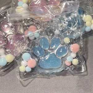 Popular Crystal Sparkling Cat Paw <b>Squishy</b> Toy-Jelly Texture Stress Relief for Kids Adults Decompression Gift Kitten Paw Toy - Product Image 3