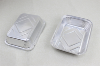 Barquette jetable en aluminium pour repas standard en avion, article 403, 1100 ml, résistante à la chaleur, pour plats pré-cuits en vol
