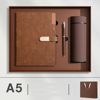 Ensemble de luxe personnalisé avec logo : carnet 3-en-1, stylo et bouteille d'eau – Idéal pour promotion professionnelle et cadeau d'affaires